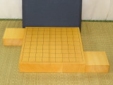 日本産本榧柾目３枚継二寸卓上将棋盤/駒台　新品(S158)